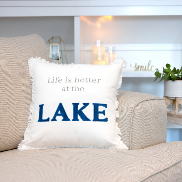 Pavilion Gift Company Lake 18" Throw Pillow Cover