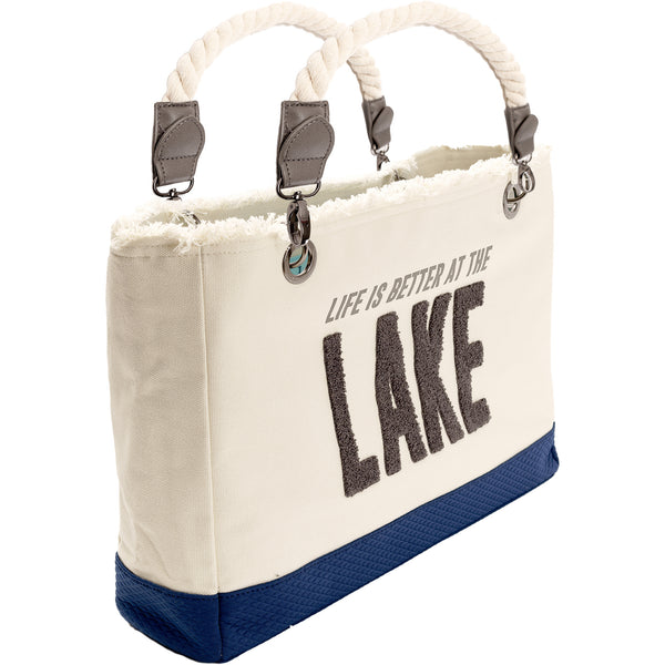 Pavilion Gift Company Lake 21" X 12" Canvas Tote