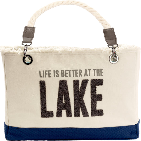 pavilion gift company Lake 21" x 12" Canvas Tote