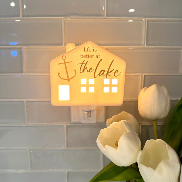 Pavilion Gift Company Lake 3.5" Ceramic Night Light