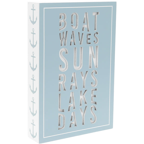 pavilion gift company Lake Days 4" x 6" MDF Plaque