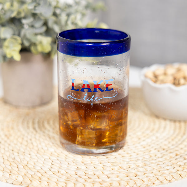 Pavilion Gift Company Lake Life 15 Oz Bubble Glass