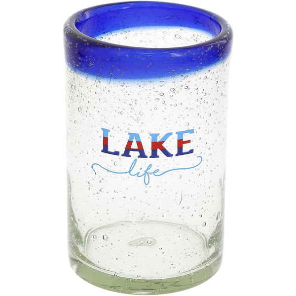 pavilion gift company Lake Life 15 oz Bubble Glass