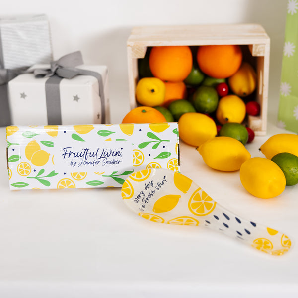 Pavilion Gift Company Lemons 9.25" Glass Spoon Rest