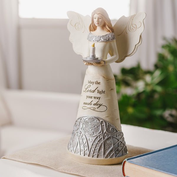 Pavilion Gift Company Light 9" Angel Holding Candle