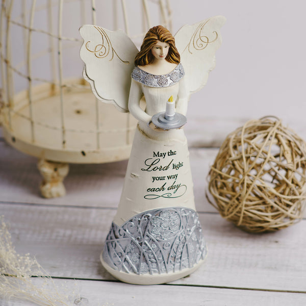 Pavilion Gift Company Light 9" Angel Holding Candle