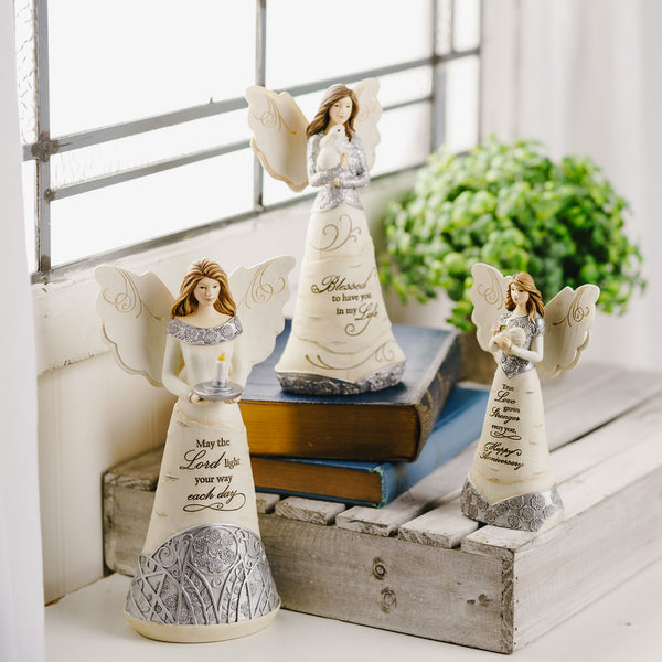 Pavilion Gift Company Light 9" Angel Holding Candle