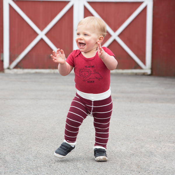 Pavilion Gift Company Lion 6-12 Months Red Onesie
