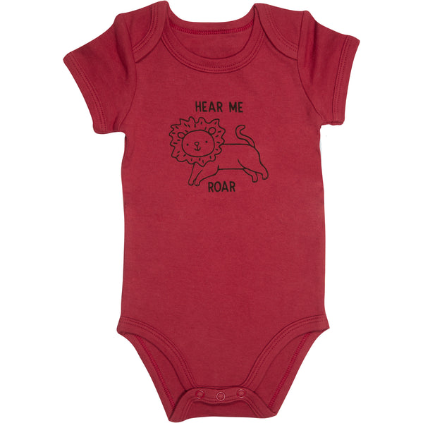 pavilion gift company Lion 6-12 Months Red Onesie