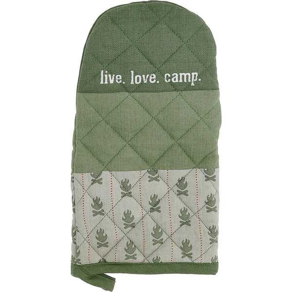 pavilion gift company Live. Love. Camp. 12" Oven Mitt