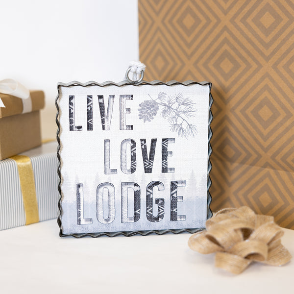 Pavilion Gift Company Live Love Lodge 6" Plaque