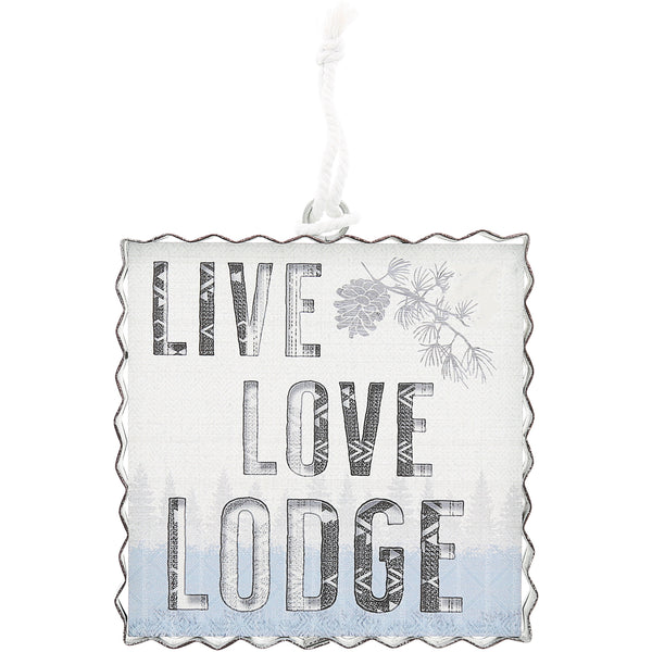 pavilion gift company Live Love Lodge 6" Plaque