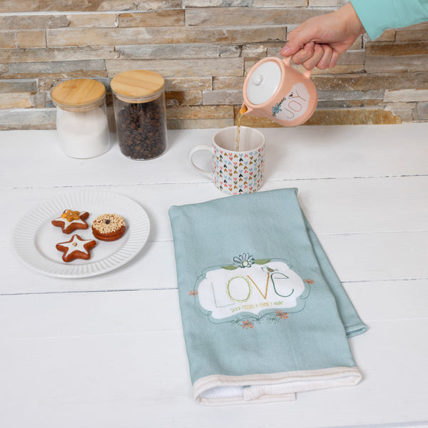 Pavilion Gift Company Love 100% Cotton Tea Towel