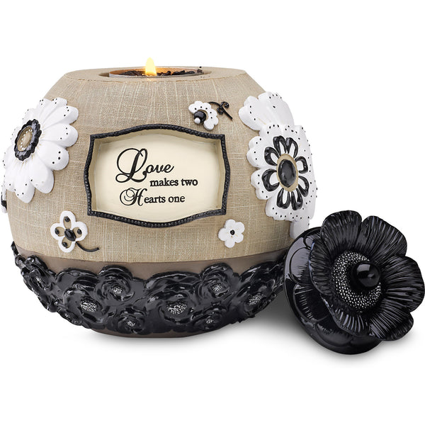 pavilion gift company Love 5" Round Tealight Holder