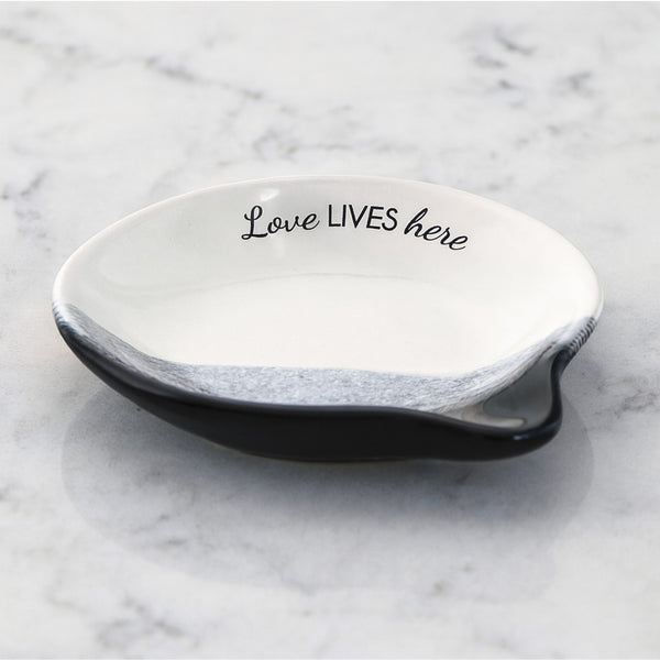 Pavilion Gift Company Love Lives Here 4" Spoon Rest