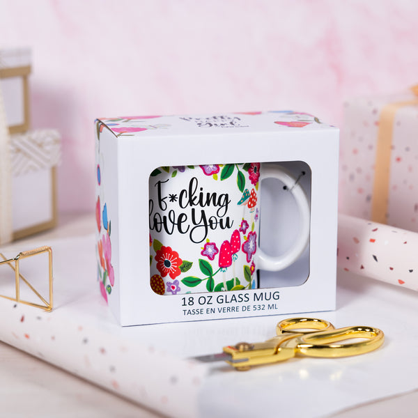 Pavilion Gift Company Love You 18 Oz Glass Mug