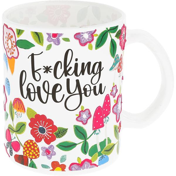 pavilion gift company Love You 18 oz Glass Mug
