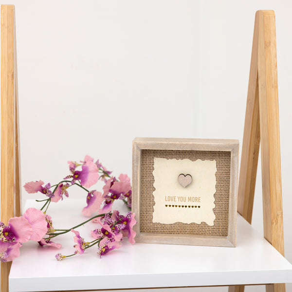 Pavilion Gift Company Love You More 5" MDF Plaque