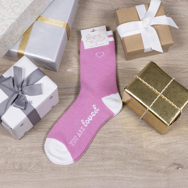 Pavilion Gift Company Loved Ladies Crew Socks