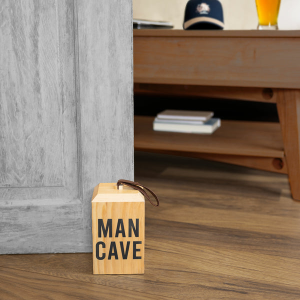 Pavilion Gift Company Man Cave Wooden Door Stop