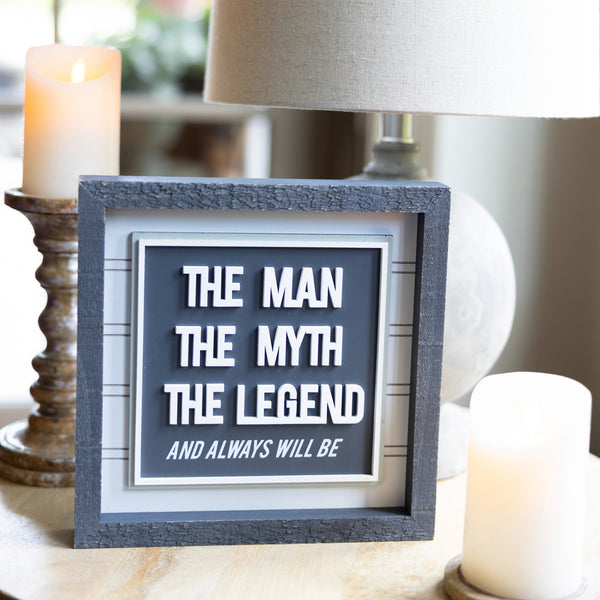 Pavilion Gift Company Man Myth Legend 10" Plaque