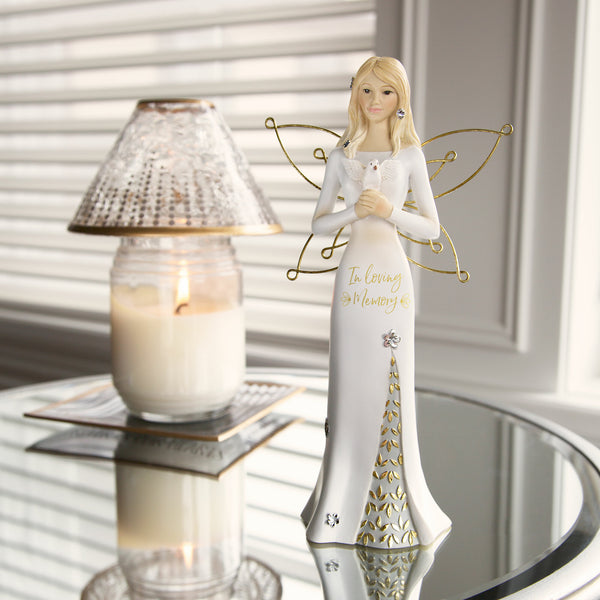 Pavilion Gift Company Memory 9" Angel Holding Dove
