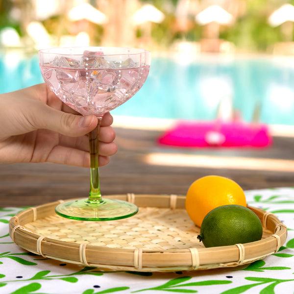 Pavilion Gift Company Mom 10 Oz Stemmed Pink Glass