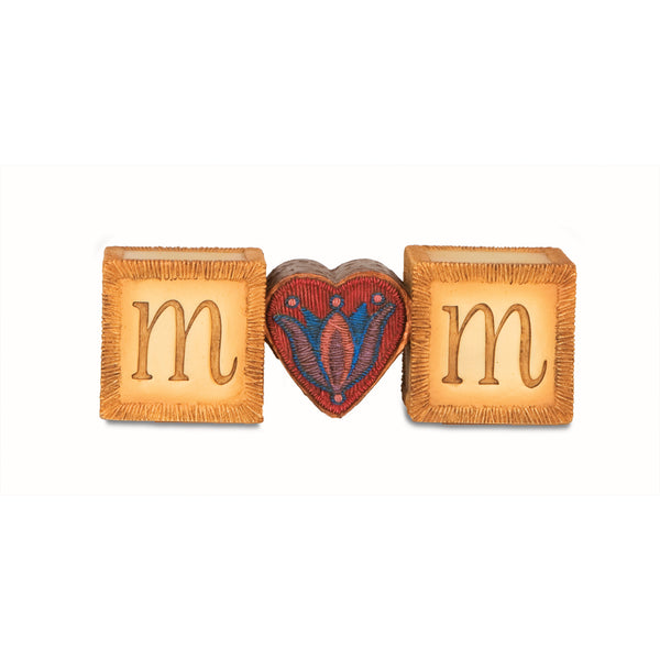 pavilion gift company Mom 3.5" x 1.25" Block Plaque