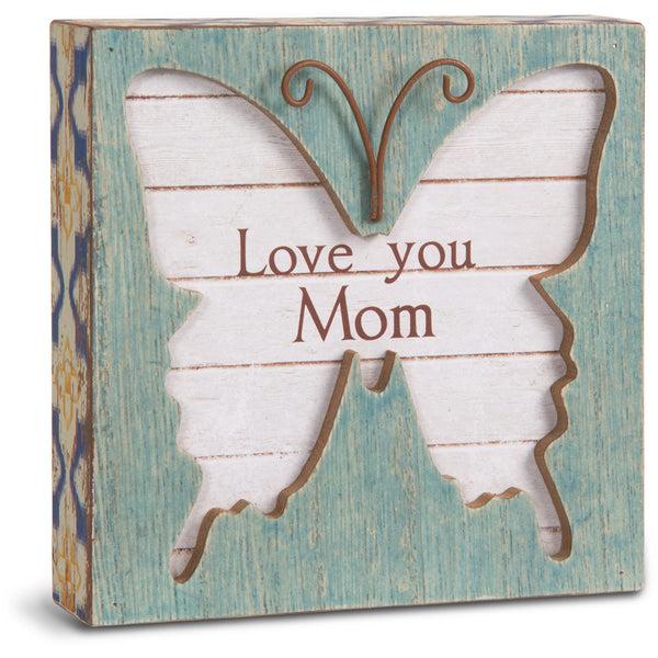 pavilion gift company Mom 4.5" Butterfly Plaque