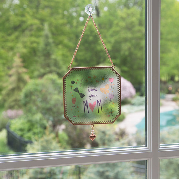 Pavilion Gift Company Mom 5" X 5" Glass Suncatcher