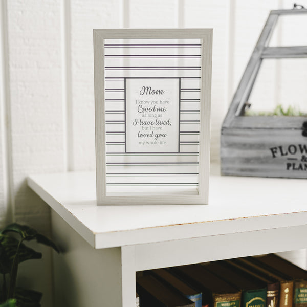 Pavilion Gift Company Mom 8.5" Framed Glass Plaque