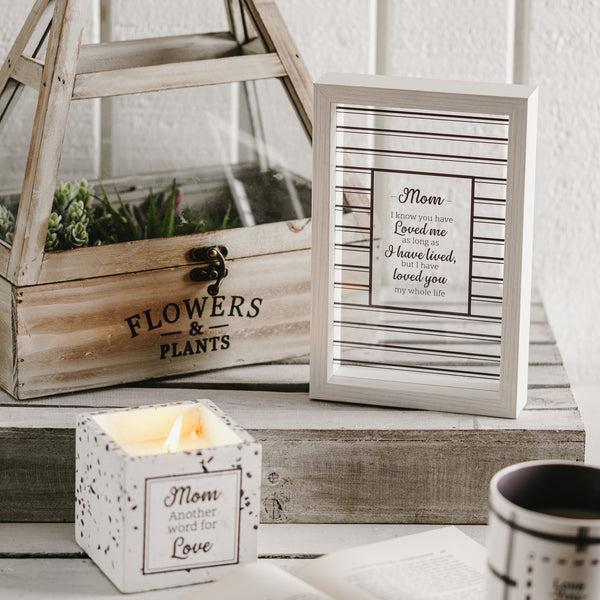 Pavilion Gift Company Mom 8.5" Framed Glass Plaque