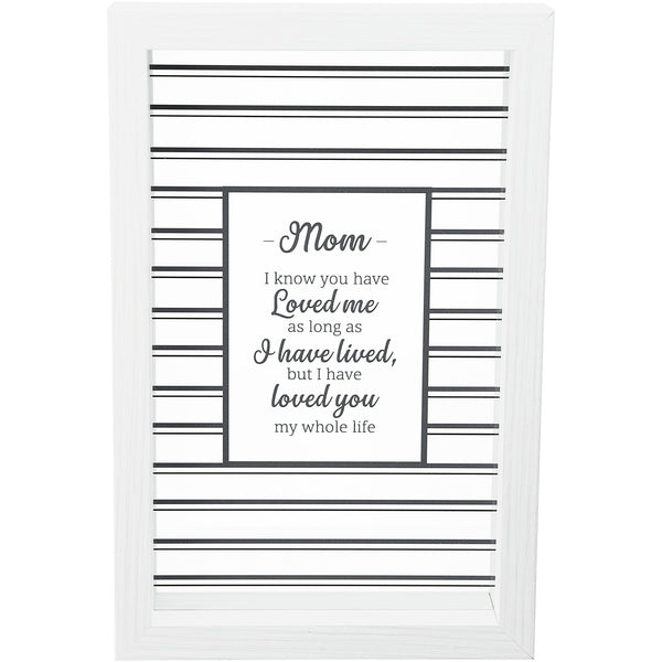 pavilion gift company Mom 8.5" Framed Glass Plaque