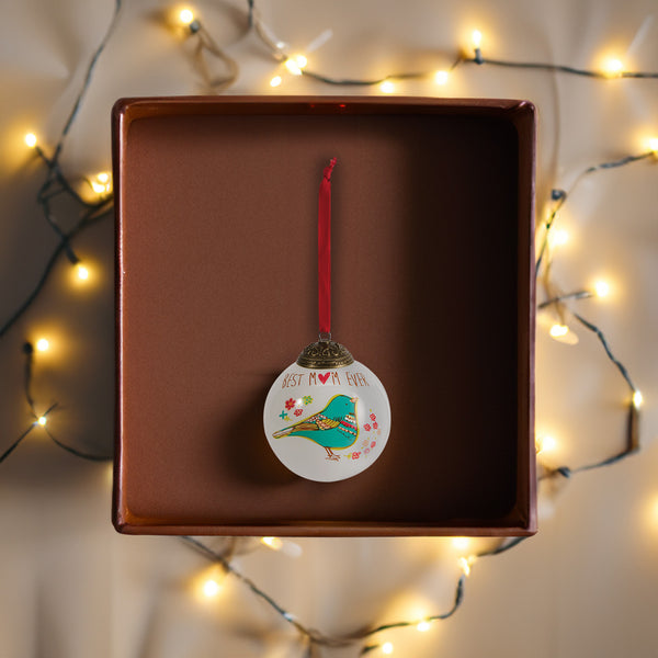 Pavilion Gift Company Mom 80mm Glass Ornament