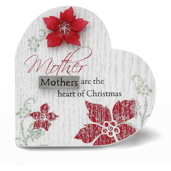 pavilion gift company Mother 3" x 3" Heart Plaque