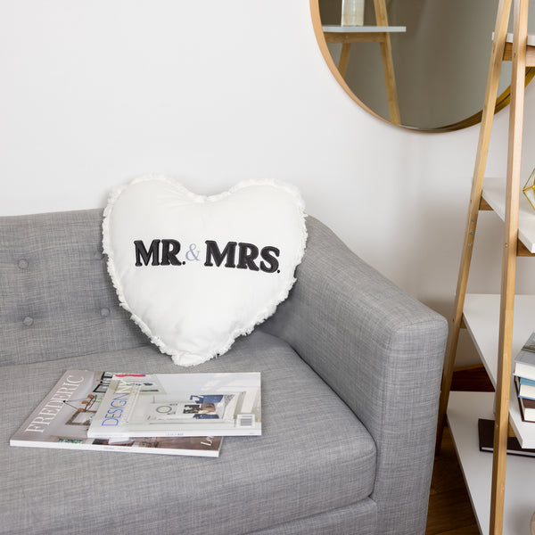 Pavilion Gift Company Mr. & Mrs. 18" Heart Pillow