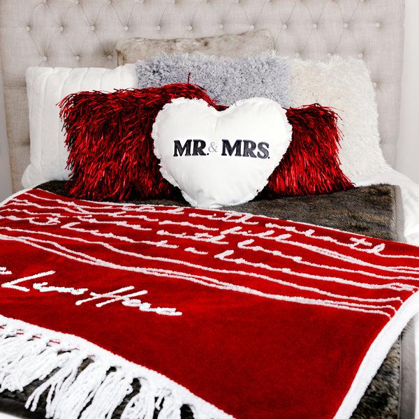 Pavilion Gift Company Mr. & Mrs. 18" Heart Pillow