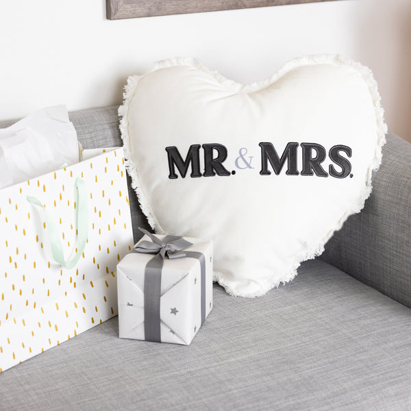 Pavilion Gift Company Mr. & Mrs. 18" Heart Pillow