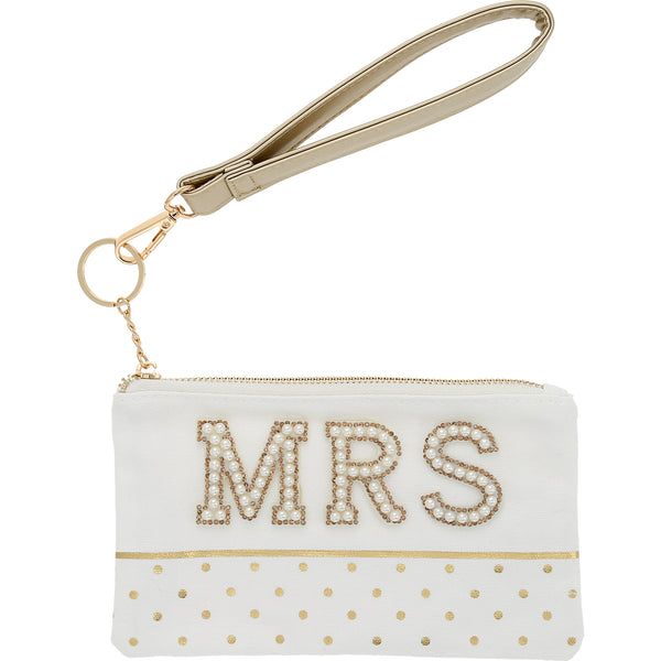 pavilion gift company Mrs. 8" x 5" Canvas Wristlet