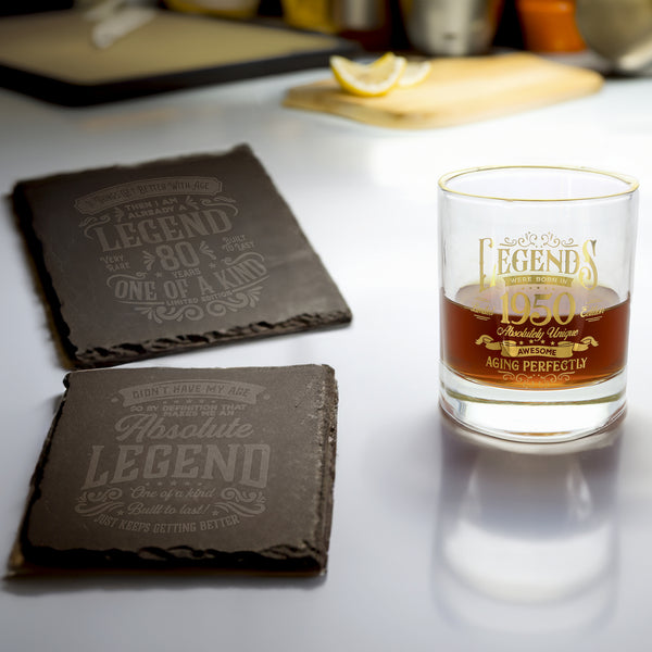 Pavilion Gift Company My Age 4" Slate Coaster