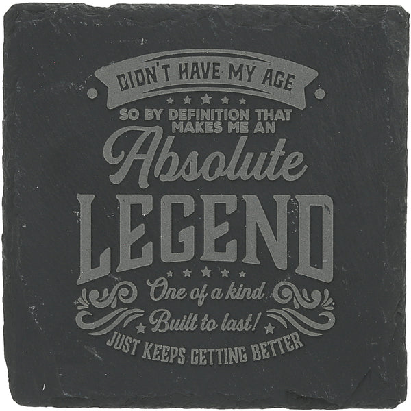 pavilion gift company My Age 4" Slate Coaster