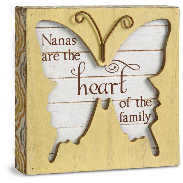 pavilion gift company Nana 4.5" Butterfly Plaque