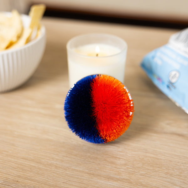 Pavilion Gift Company Navy & Orange 2.75" Pom Pom Lid