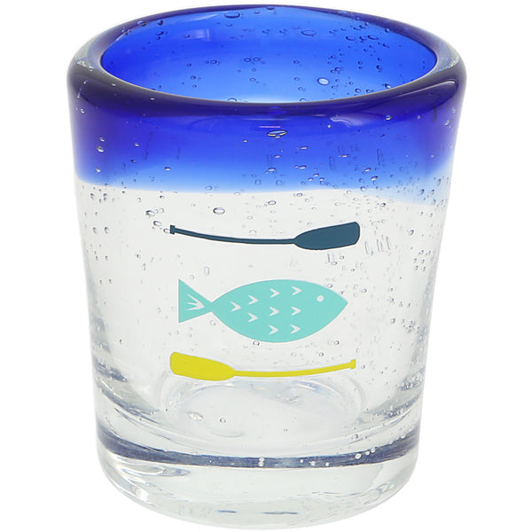 pavilion gift company Oars & Fish Bubble Shot Glass