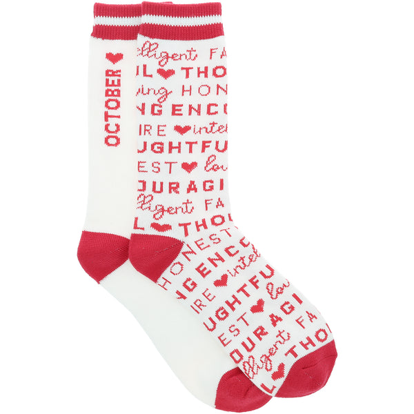 pavilion gift company October M/L Unisex Crew Sock