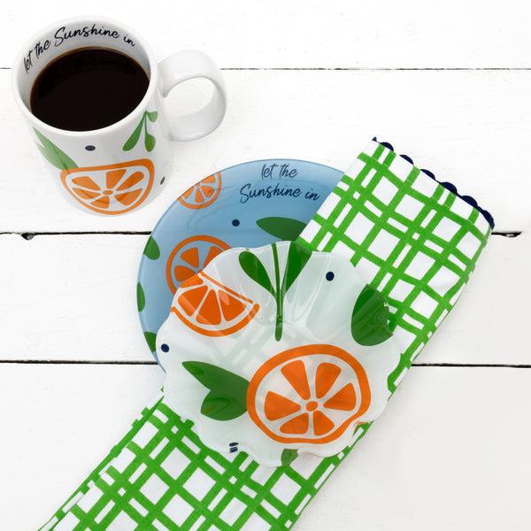 Pavilion Gift Company Oranges 6" Glass Bowl