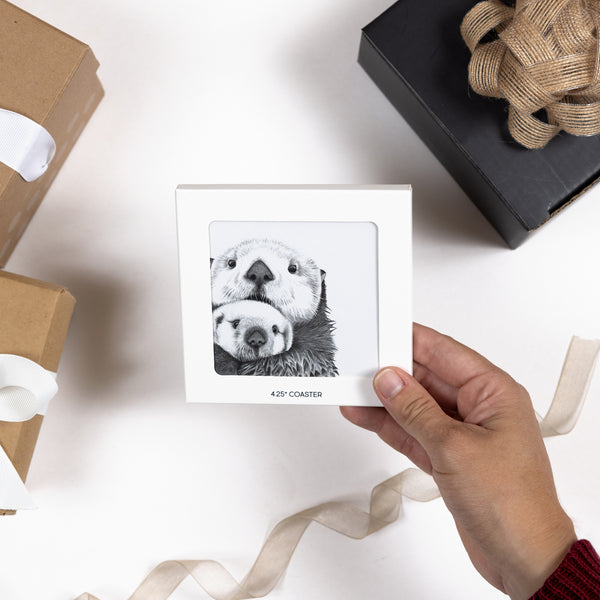 Pavilion Gift Company Otters 4.25" Coaster