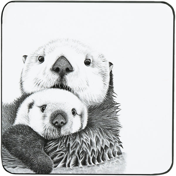 pavilion gift company Otters 4.25" Coaster