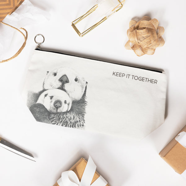Pavilion Gift Company Otters Zippered Pouch