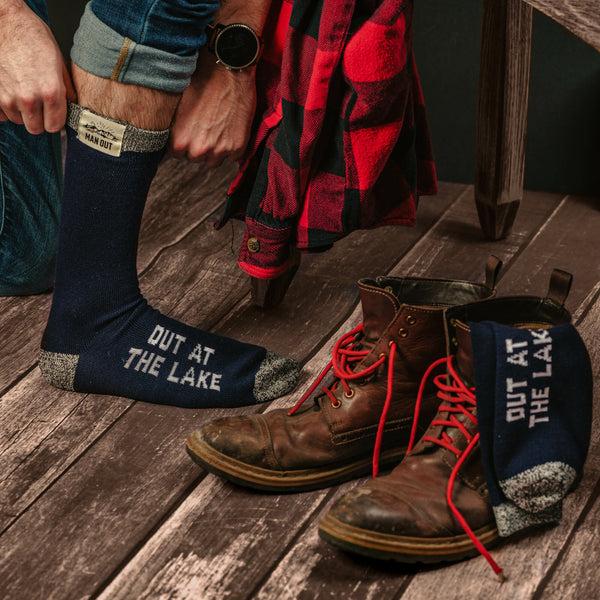 Pavilion Gift Company Out At The Lake Men's Socks